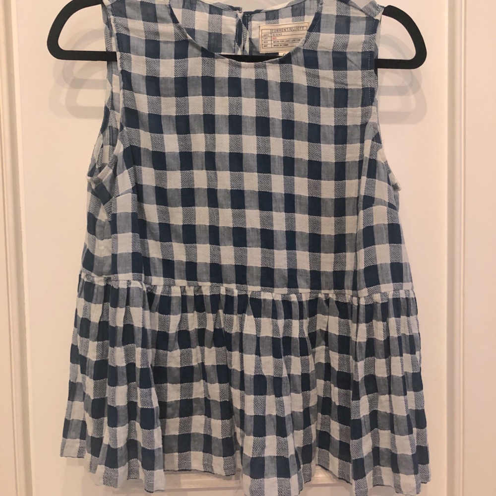 Current Elliot Gingham Ruffle Top - image 1